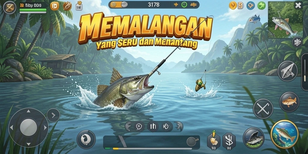 Tampilan gameplay Fishing yang menarik dalam 3178.