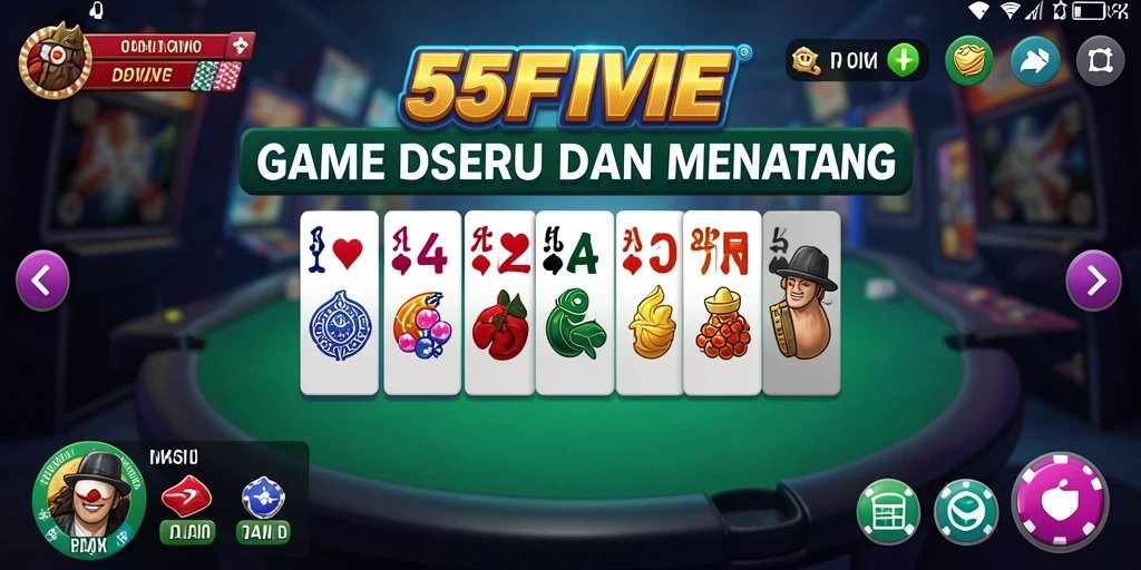 Tampilan gameplay seru dan interaktif dalam 55FIVE.