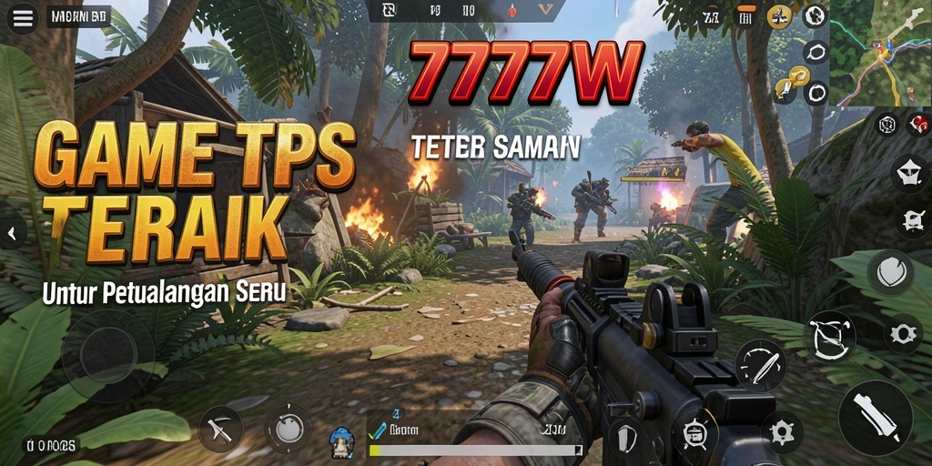 Gameplay seru di 7777W dengan pertempuran intens.