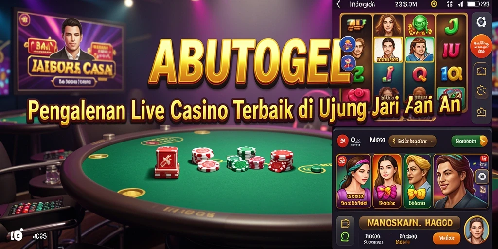 Tampilan gameplay Live Casino yang menegangkan dan interaktif di ABUTOGEL.