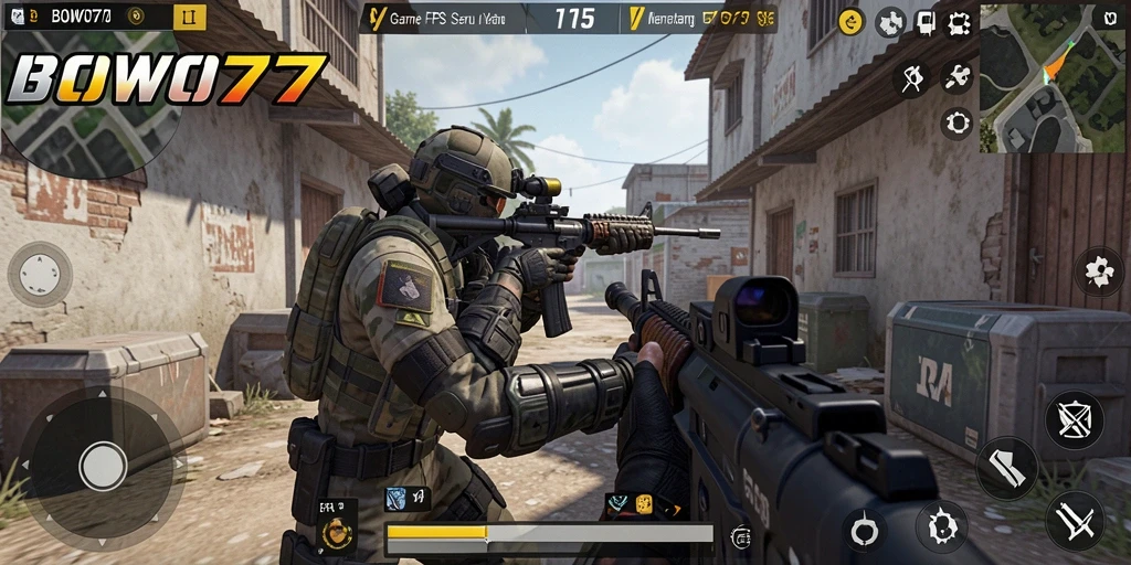 Gameplay intens di <strong>BOWO77</strong> dengan aksi menembak yang mendebarkan.