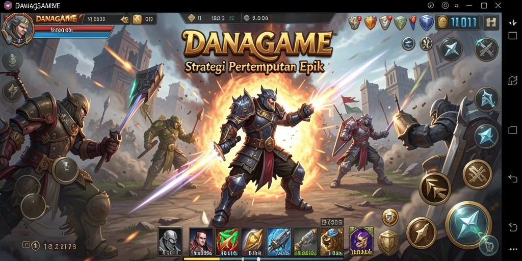 Tampilan gameplay yang intens dan strategis di DANAGAME.