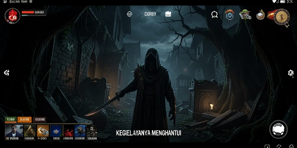 Menampilkan gameplay mencekam di dunia kegelapan IDR89.