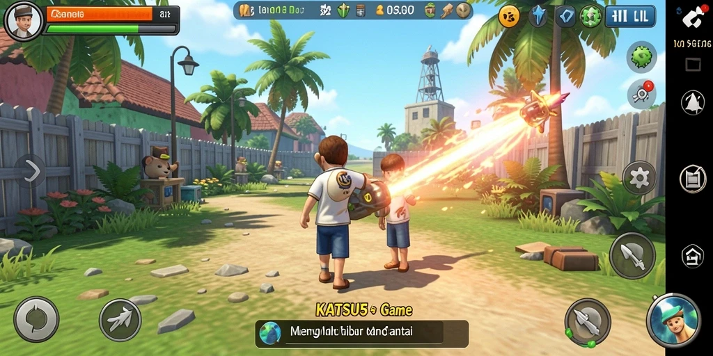 Tampilan gameplay santai dan menarik dari KATSU5 yang memukau.