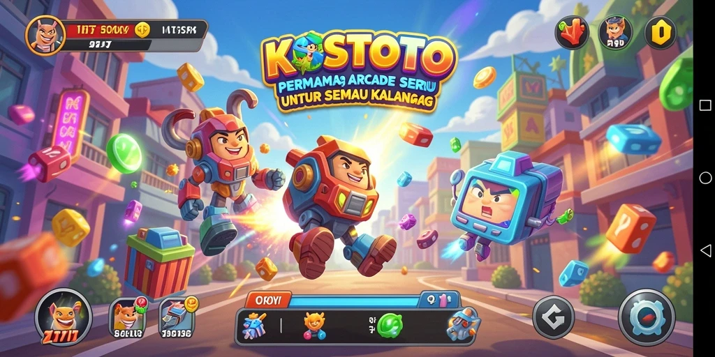 Tampilan screenshot KOSTOTO menampilkan gameplay menantang dan seru.
