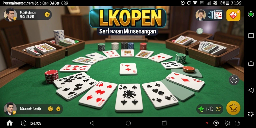 Tampilan gameplay Gaple yang menarik dan interaktif di LKOPEN.