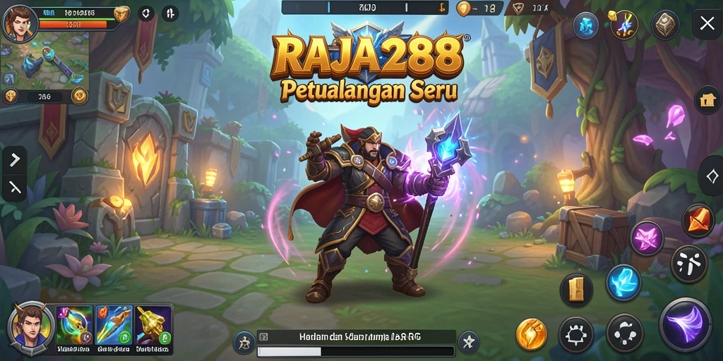 Tampilan gameplay mendebarkan dalam RAJA288 dengan petualangan RPG.
