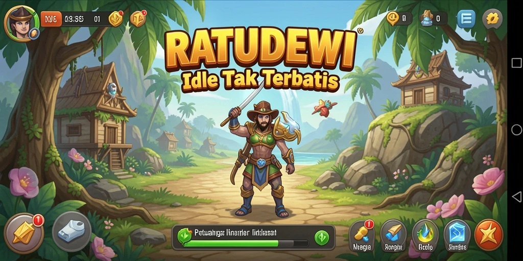 Tampilan gameplay RATUDEWI dengan elemen Idle yang menarik.