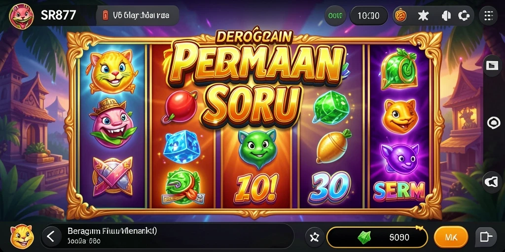 Tampilan gameplay SR877 yang menampilkan slot dengan berbagai tema menarik.