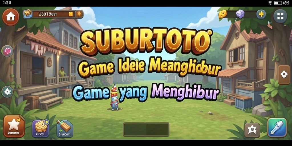 Screenshot gameplay SUBURTOTO menampilkan aktivitas pengumpulan sumber daya.