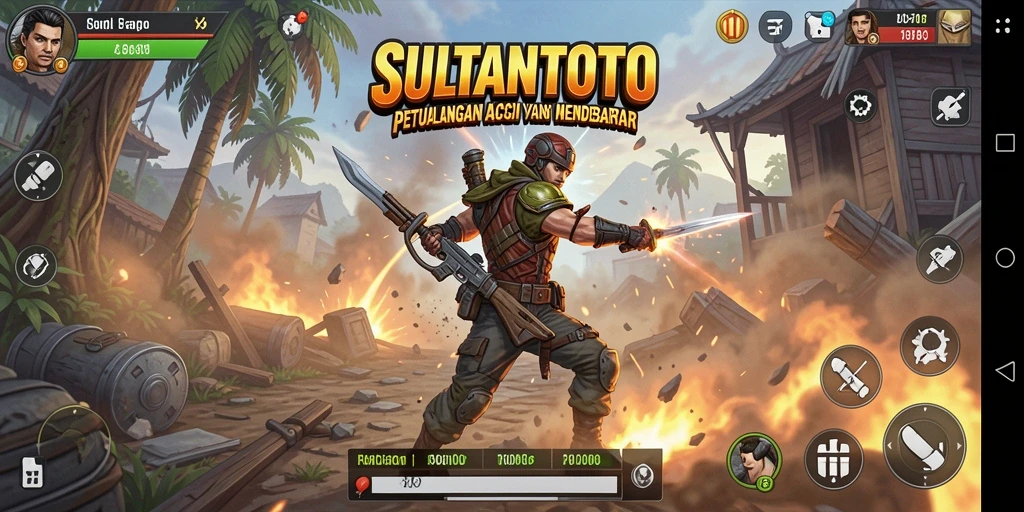 Tampilan gameplay SULTANTOTO yang mengesankan dan penuh aksi.