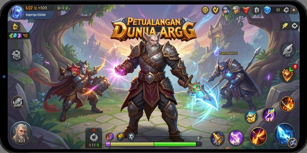 Tampilan gameplay seru dalam petualangan ARPG yang mendebarkan.